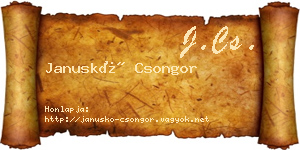 Januskó Csongor névjegykártya