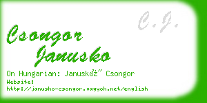 csongor janusko business card